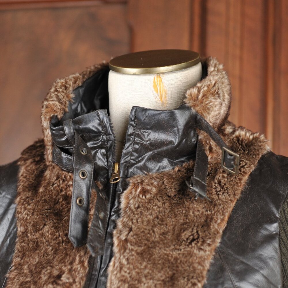 Static Women's Faux Leather and Fur Jacket Size M - Picture 4 of 9